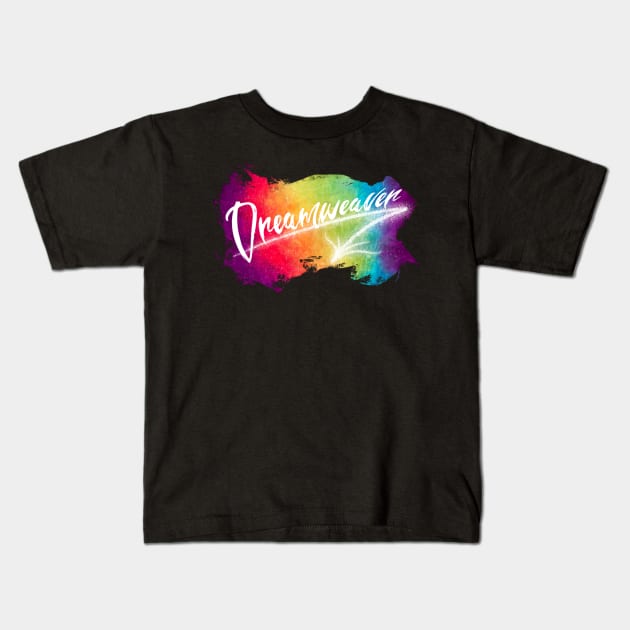Dreamweaver Rainbow Kids T-Shirt by ViolaVixi